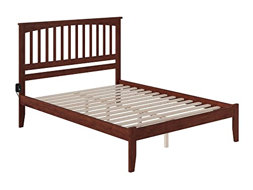 Atlantic Furniture Ar8741004 Mission Platform Bed With Open Foot Board, Queen, Walnut #TOP14