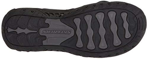 Skechers Women's Reggae-Carribean-Double Buckle Toe Thong Slide Sandal, Black, 9 M Us #TOP3