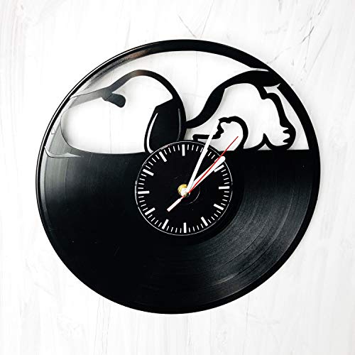 Vinyl Wall Clock Compatible With Snoopy Made Of Vinyl Record Decor Handmade Design - Gifts Idea Birthday, Wedding, Anniversary, Women, Men, Friends, Girlfriend Boyfriend And Teens #TOP1