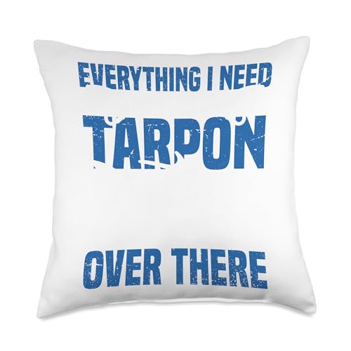 Tarpon Fishing Combo Throw Pillow