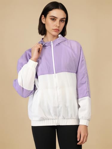 Image of CHKOKKO Sunscreen Jacket for Women Hooded Zipper Sports Jacket | UV Protection | Sun Protective | Lightweight Water Resistant | Riding Biker | Outdoor Travel Gym Running