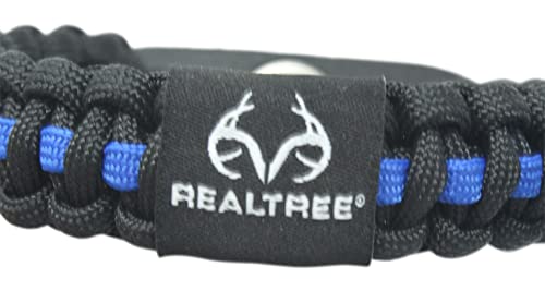 Ten Point Gear Realtree® Paracord Archery Bow Wrist Sling - 100% Full Grain Leather 550 Paracord (Thin Blue Line) #TOP5