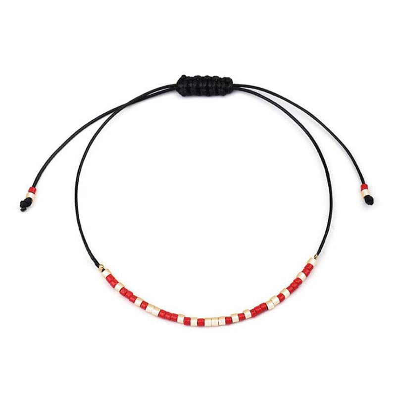 Cavigliere Perline Braccialetto alla Caviglia Gioielli Piede Intrecciato a Mano per Le Donne Accessori Cavigliera da Spiaggia Estiva Cavigliere da Donna (Color : G)