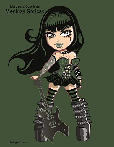 Livro para Colorir de Meninas Góticas: 1