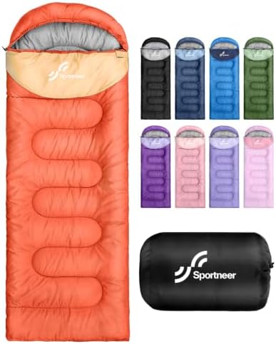 Schlafsack Outdoor, Schlafsack für Kinder & Erwachsene | Leicht & Kompakt Deckenschlafsack 3 Jahreszeiten Camping Sleeping Bag, ideal für Camping, Wandern & Reisen