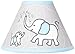 GEENNY Lamp Shade, Blizzard Blue Grey Elephant