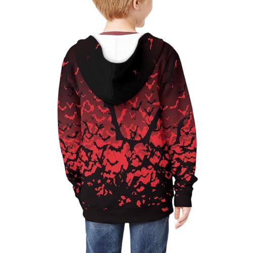 Image of Unisex Zipper Sweatshirt Boys Girls Hooded with 2 Pocket Pullover Hoodies for 6-16Y Kids