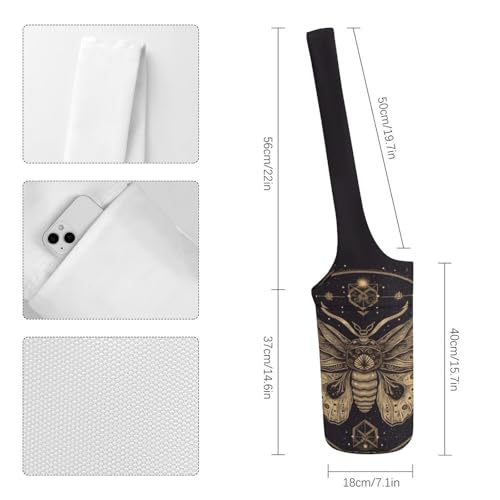 Sac tapis de yoga en toile supérieure d'une grande résistance avec sangle de portage