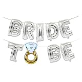 D-FLIFE Bride to be Balloon Jumbo Foil Balloon Handwriting Letter Giant Celebration Balloon Romantic