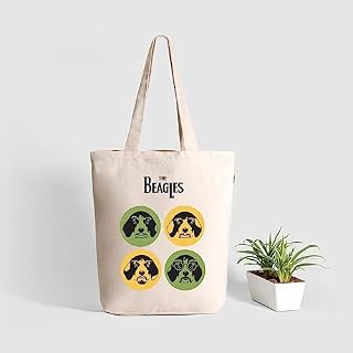 Eco Right Tote Bag Coton 100% – petit tissu coton Sac Fourre-Tout - Les Beatles, Paul McCartney, John Lennon, RIngo Starr, George Harrison Eco Right Tote Bag Coton 100% - petit tissu coton Sac Fourre-Tout – Image 3