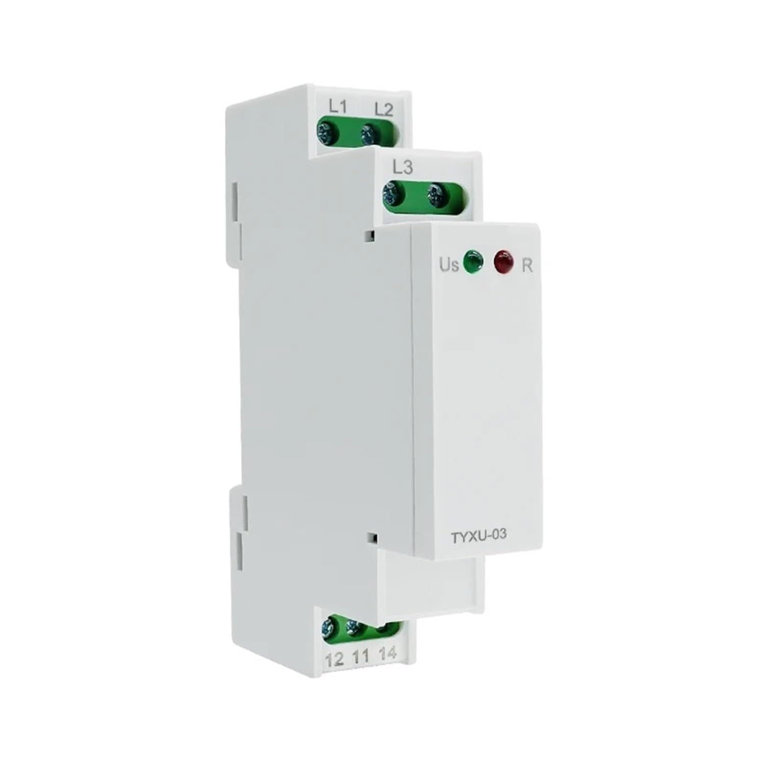 TYXU-03 Voltage Monitoring Relay Phase Sequence and Phase Failure Protection Relay 8A 10A 1SPDT 2SPDT 1Pcs(TYXU-03 M460)