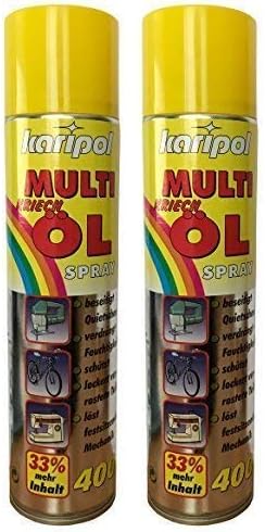 2 x 400ml Karipol Multi Kriech-öl-Spray, Öl-Spray, Bicycle Oil, Precision Mechanical Oil, Sewing Machine Oil