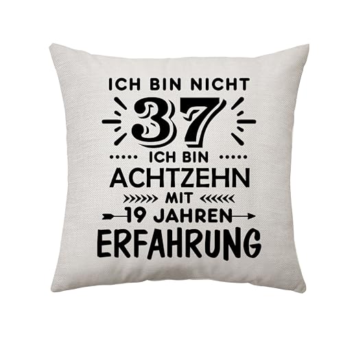 Bild: Aconesong 37 Jahren de Frauen M�nner Geburtstagsgeschenke Kissen Abdeckung Keepsake zum 37. Geburtstag Mama Daddy Nanny Opa Tante Onkel Freund Kissenbezug Dekor (37.) f�r 11,19 EUR (-20%) statt 13,99 EUR bei Amazon
