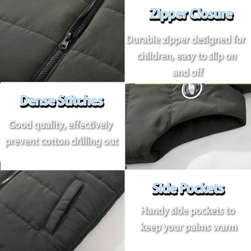 Image of SNOW DREAMS Girls Puffer Vest Lightweight Sleeveless Jackets Hooded Winter Fall Vests Quilted Coat