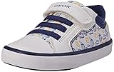 Transpirable Geox J Gisli Boy, Zapatillas, Blanco y Azul, 33 EU
