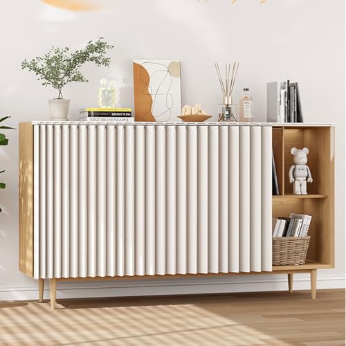 Cortinas Plegables para Cocina y Armario, Cortina de Cocina Debajo del Fregadero, Cortinas de Estante - Antipolvo/Privacidad, Cortinas Cortas con Riel Deslizante, Impermeable(Blanco,Cabinet 120x80cm)