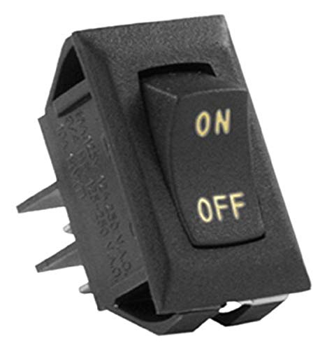 JR Products (12591-5) Black/Sliver 12V On/Off Switch, (Pack of 5)