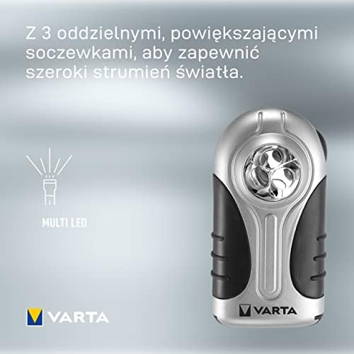 VARTA Latarka LED Silver Light z 3 bateriami AAA Longlife Power