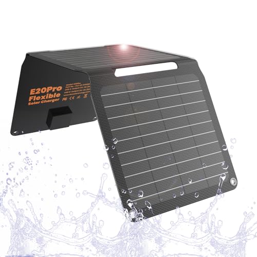 FlexSolar 20W Solar Panel Charger 5V USB-A USB-C Output Portable Foldable Small Power IP67 Waterproof Camping Backpacking Hiking Emergency for Phones Power Banks Flashlight Fans by FlexSolar - Used condition - US$24.37