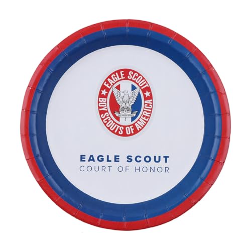 Official Eagle Scout Paper Plates, Court of Honor Lunch Plates - 25pk