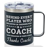 Onebttl Coach Gifts, Funny Gift Idea for Appreciation, Christmas, Birthday, 12oz Stainless Steel Insulated Travel Coffee Mug - Thanks Coach