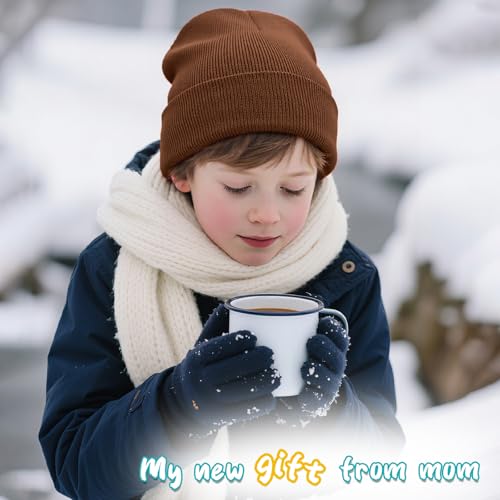 Image of ZOORON Kids Beanie Boys Girls Beanies Children Winter Hats Children Knit Warm Caps Kids Soft Beanie Cap