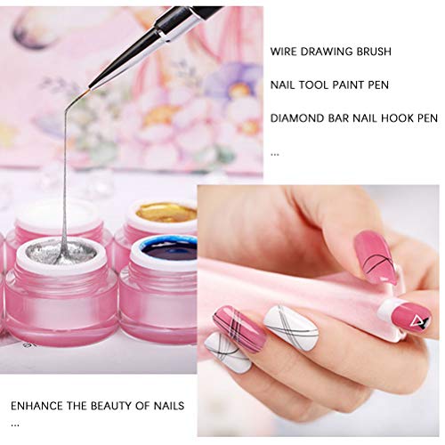 5 Stück Nagel Pinsel Set, Professionelle Nagel liner Pinsel Nagel Design Pinsel, Acryl Pinsel für Gel Nägel Nail Art… – Bild 6