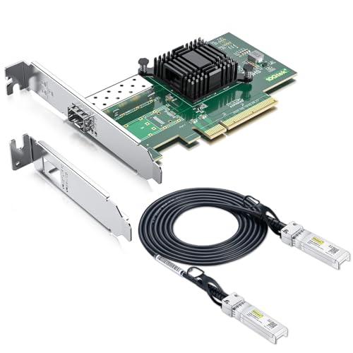 Cable Twinax SFP+ DAC de 2 metros y tarjeta de red PCI-E 10Gb compara con Intel X520-DA1 miniatura 1