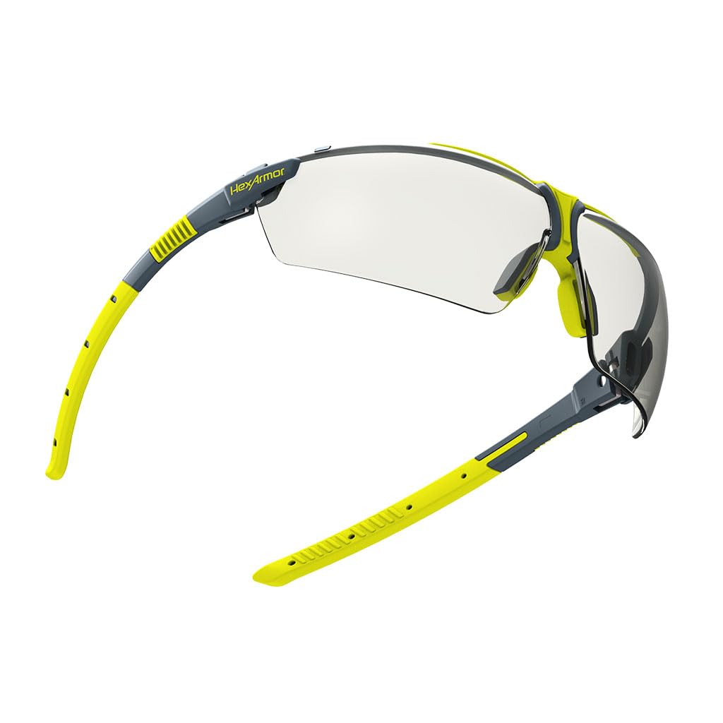HexArmor VS300 Clear Safety Glasses for men and women | Anti-fog | Hot -Cold Temperature transitions | Adjustable side arms | Certified ANSI Z87 | 100% UV protected eyewear