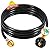 GasSaf 12FT Propane Hose Propane Adapter Hose 1lb to 20lb Connection, Propane Tank Hose and Gauge Fit for Heater Buddy, Weber Q Grills, Coleman Stoves, Blackstone Tabletop Griddles & More