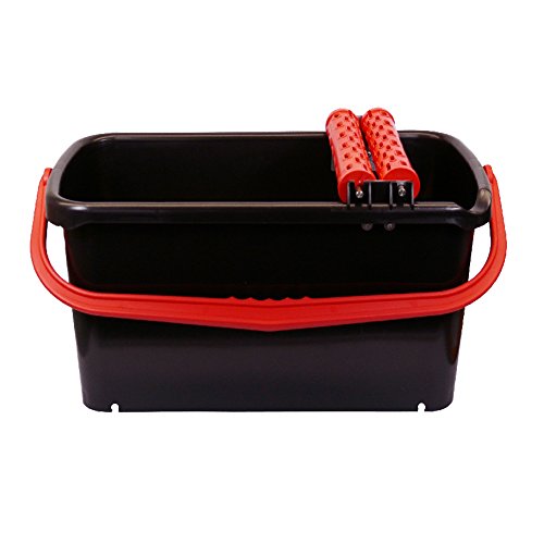 HaWe 4009.0 Wascheimer "Profi" 23 L mit 2 Waschrollen, schwarz