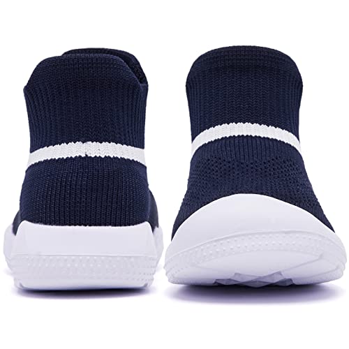 Morendl Baby Booties Infant First Walking Shoes Non-Slip Mesh Breathable Sneakers Lightweight Cozy Slip On Shoes For Toddler Boys Girls Blue 9-12 Months #TOP4