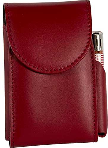 Etabeta Artigiano Toscano – Pitillera Cigarillos de Piel con Mechero - Made in Italy (Rojo)