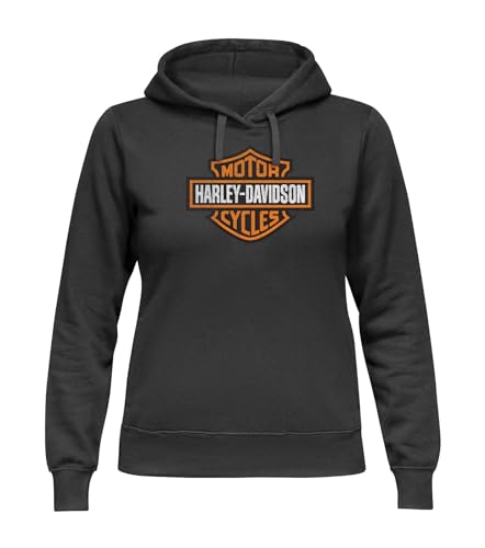 Harley-Davidson Military Exclusive Military Overseas Tour Ladies Classic Pullover Hoodie B&S Black M (Medium)