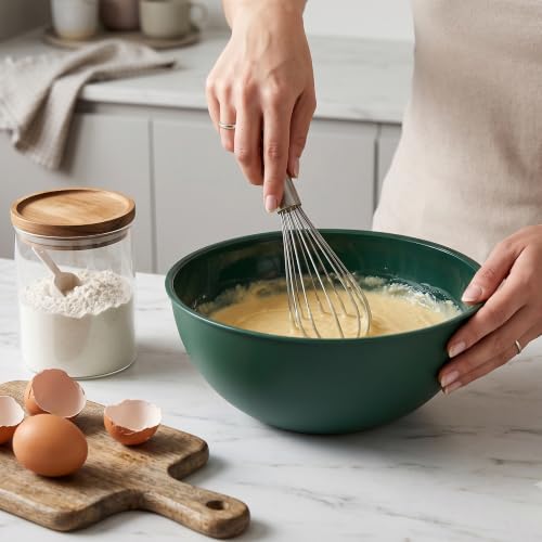 BoxedHome Mixing Bowl Set with Lid, Mixing Bowls, 12-Pack Mixing Bowl Set, Plastic Salad Bowl Stackable Serving Bowls for Kitchen (6 Bowls and 6 Lids, Green) - Image 8