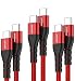 Produktbild JianHan USB C auf USB C Kabel 3 Pack(0.3m+1m+2m) Power Delivery Kabel USB C Schnellladekabel kompatibel mit iPad Pro 2018, MacBook, Dell XPS 15, Huawei MateBook X pro,Surface Go, Samsung