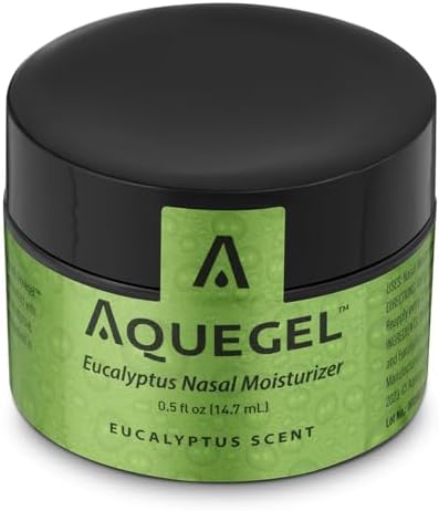 Aquegel Nasal Moisturizer +Eucalyptus (Breathe Easy), 12-Hour Nasal Dryness Relief, Water Based Nose Gel, Oxygen Therapy Nasal Moisturizer, Dry Nose, Nasal Dryness, Nosebleeds, Subtle Eucalyptus Scent