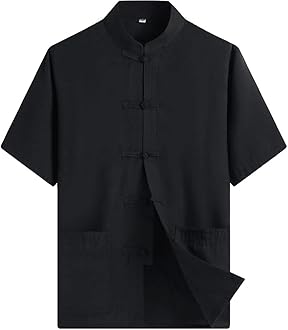 ZooBooChinese Clothing Tang Suit - Kung Fu Short Sleeve Shirt for Men
