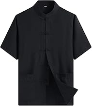 ZooBoo Chinese Clothing Tang Suit - Kung Fu Short Sleeve Shirt for Men