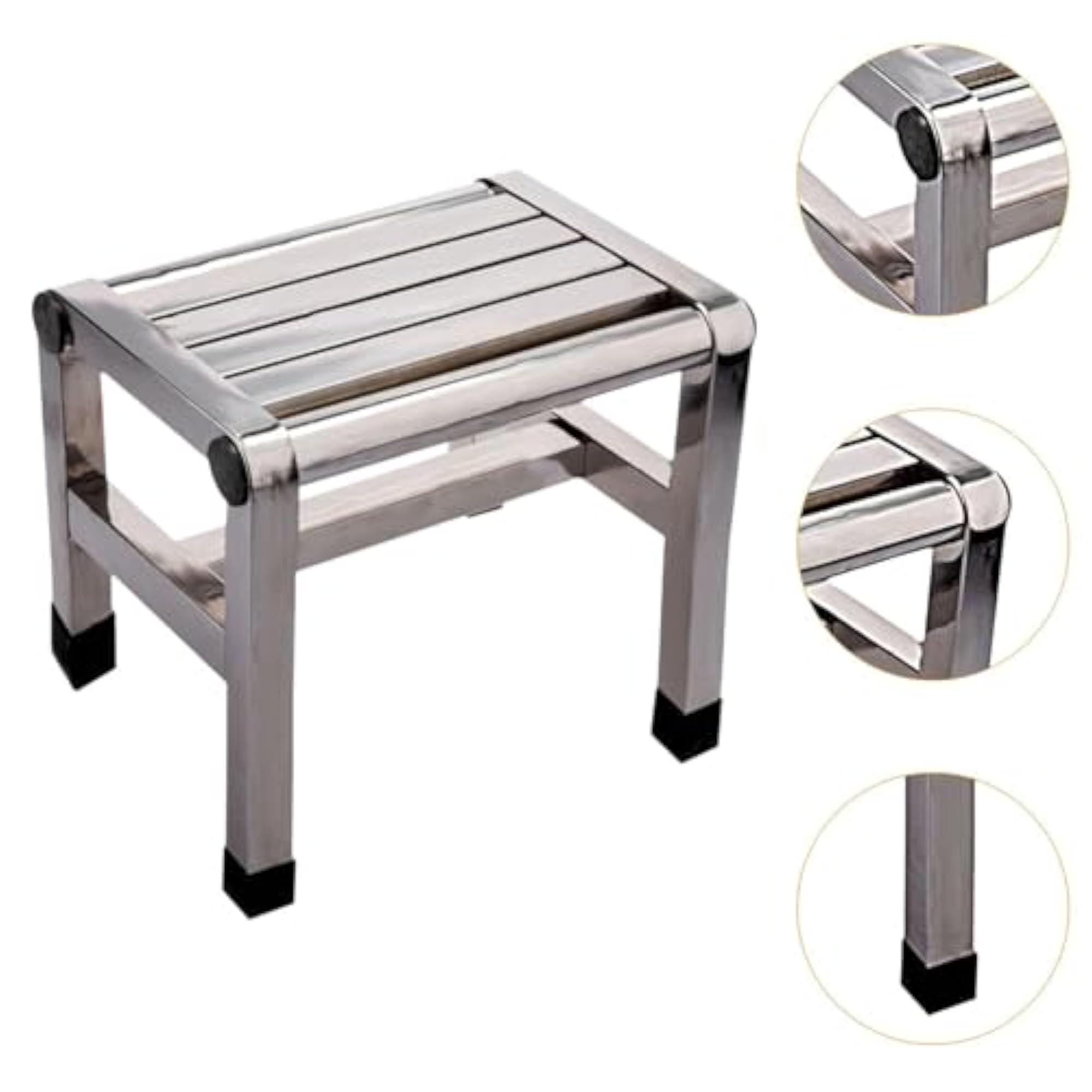 Household Metal Step Stool for Bathroom, 31cm Height