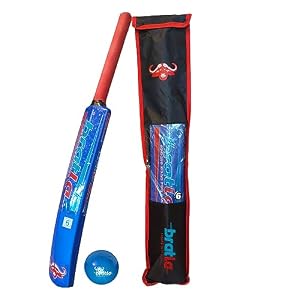 Cricket Plastic Set Kit – Blue Beach & Backyard Cricket Set Includes Bat, Ball & Carry Bag
