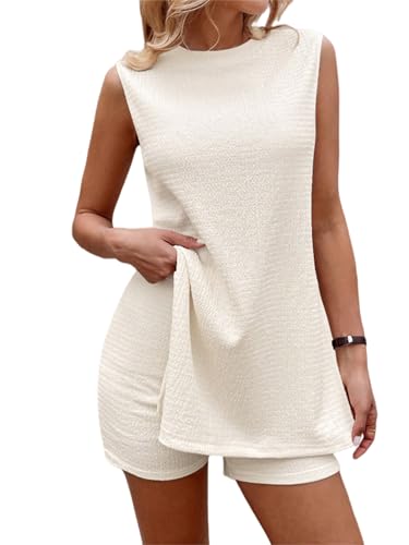 Conjunto corto de 2 piezas tipo túnica casual y pantalón de verano