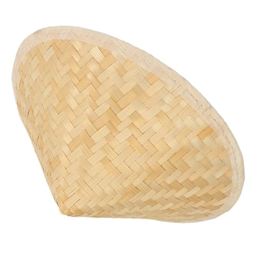 BESPORTBLE Chapeau Chinois en Paille Tressée pour Garçon et Filles Taille L, Décoration Murale Légère, Protection Solaire Confortable, Style Traditionnel Oriental