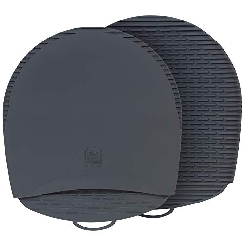 Kitchen Silicone Pot Holders - Flexible & Durable Oven Hotpads - Cooking Accessories With Pocket Are Healthier, No Nasty Things Will Grow Inside Or Out (Gray, 1 Pair) #TOP6