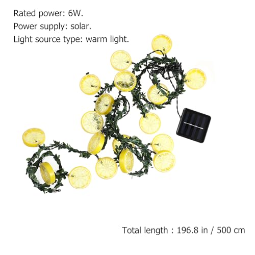 Luces solares LED de cadena decorativas amarillas Veemoon 5m miniatura 2