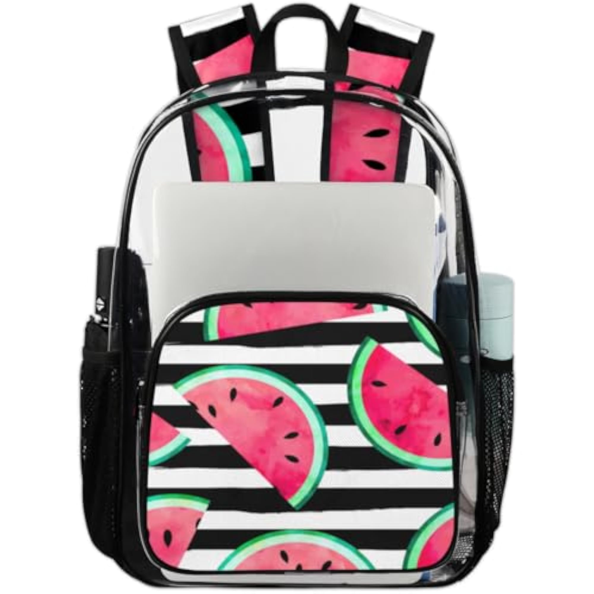 Summer Fruit Clear Backpack with Laptop Compartment