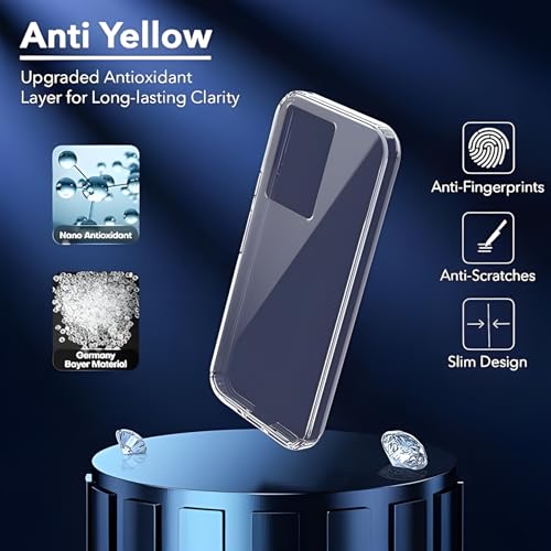 Image of Lifetime Anti-Yellow Clear Back Cover Case for Vivo Y200 (Sleek Crystal Hard Back | Shockproof Protection with Camera Protection)