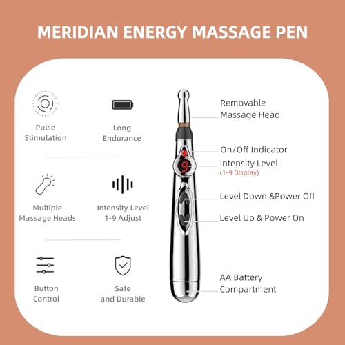 image for UYGHHK 5-in-1 Massage Acupuncture Pen, Electronic Pain Relief Therapy,