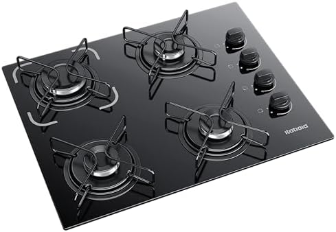 Cooktop 4 Bocas Itatiaia Essencial com Mesa de Vidro Temperado e ...