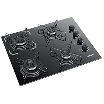 Cooktop 4 Bocas Itatiaia Essencial com Mesa de Vidro Temperado e Acendimento Automático Preto Bivolt